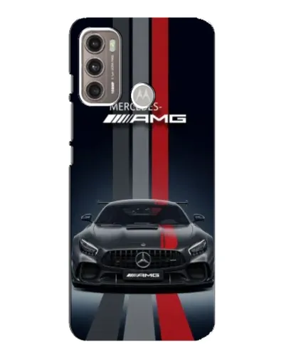 Чехол для Motorola MOTO G60 с картинкой «Mercedes — белый карбон»