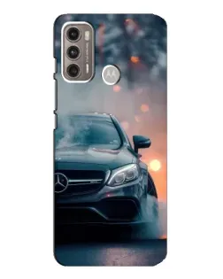 Чехол для Motorola MOTO G60 с картинкой «Mercedes — ночной город»
