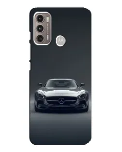 Чехол для Motorola MOTO G60 с картинкой «Mercedes на черном»