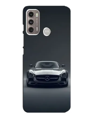 Чехол для Motorola MOTO G60 с картинкой «Mercedes на черном»