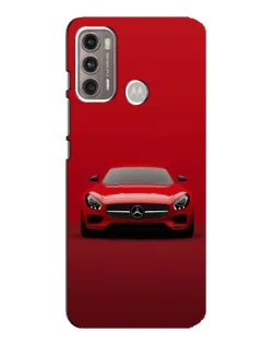 Чехол для Motorola MOTO G60 с картинкой «Красный Mercedes AMG»