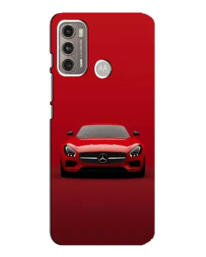 Чехол для Motorola MOTO G60 с картинкой «Красный Mercedes AMG»