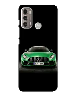 Чехол для Motorola MOTO G60 с картинкой «Mercedes — неоновый лого»