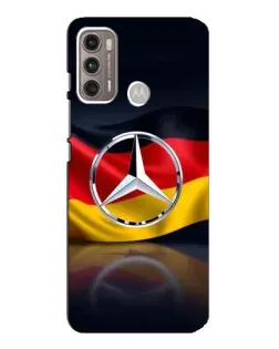 Чехол для Motorola MOTO G60 с картинкой «Mercedes — флаг Германии»