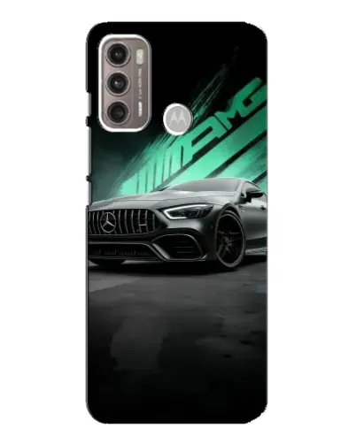 Чехол для Motorola MOTO G60 с картинкой «Темный Mercedes AMG»