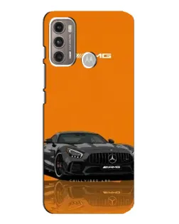 Чехол для Motorola MOTO G60 с картинкой «Оранжевый Mercedes AMG»