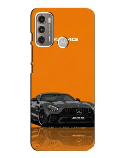 Чехол для Motorola MOTO G60 с картинкой «Оранжевый Mercedes AMG»