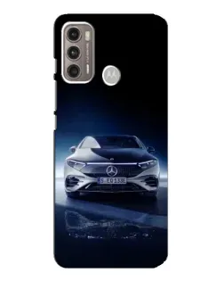 Чехол для Motorola MOTO G60 с картинкой «Ночной Mercedes EQ»