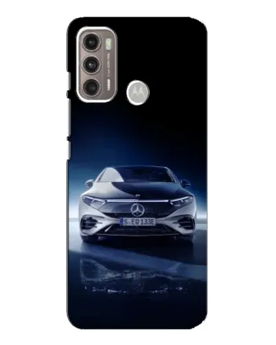 Чехол для Motorola MOTO G60 с картинкой «Ночной Mercedes EQ»