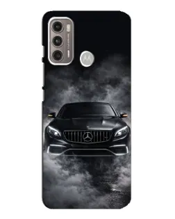 Чехол для Motorola MOTO G60 с картинкой «Mercedes в дыму»