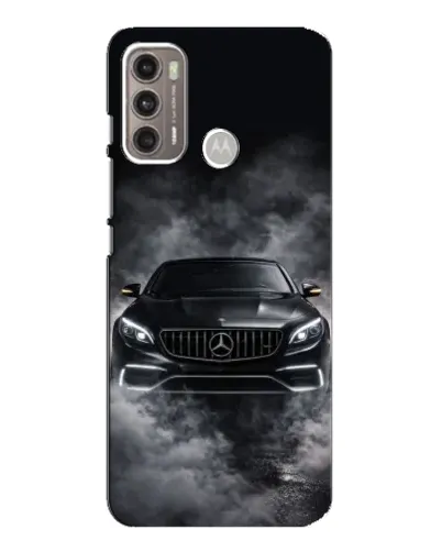 Чехол для Motorola MOTO G60 с картинкой «Mercedes в дыму»