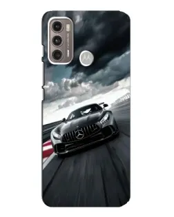 Чехол для Motorola MOTO G60 с картинкой «Гоночный Mercedes AMG»