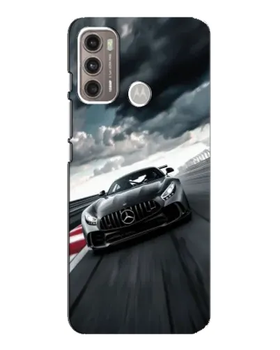Чехол для Motorola MOTO G60 с картинкой «Гоночный Mercedes AMG»