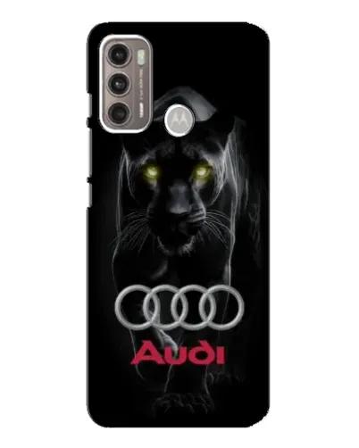 Чехол для Motorola MOTO G60 с картинкой «Пантера и Audi»