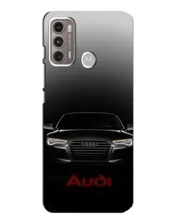 Чехол для Motorola MOTO G60 с картинкой «Audi — градиентный контур»