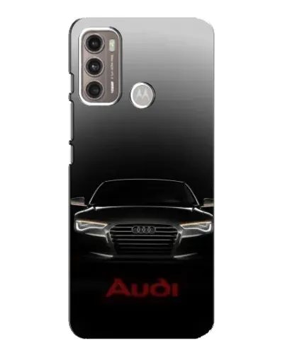 Чехол для Motorola MOTO G60 с картинкой «Audi — градиентный контур»