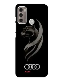 Чехол для Motorola MOTO G60 с картинкой «Графика — пантера и Audi»