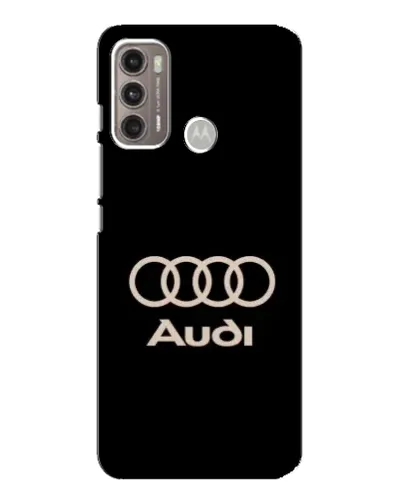 Чехол для Motorola MOTO G60 с картинкой «Audi — золотой логотип»