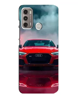 Чехол для Motorola MOTO G60 с картинкой «Audi RS — красный стиль»