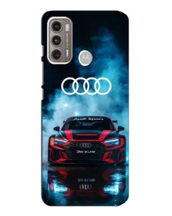 Чехол для Motorola MOTO G60 с картинкой «Audi Sport — неон»