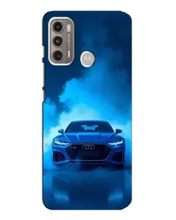 Чехол для Motorola MOTO G60 с картинкой «Audi — голубая энергия»