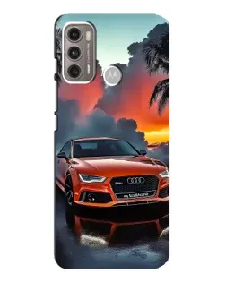 Чехол для Motorola MOTO G60 с картинкой «Audi — закат»