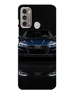 Чехол для Motorola MOTO G60 с картинкой «Audi — ночное отражение»