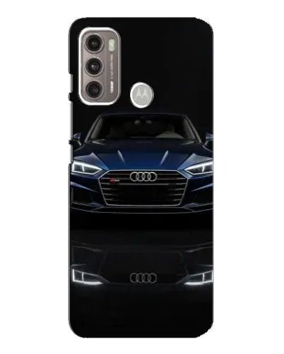 Чехол для Motorola MOTO G60 с картинкой «Audi — ночное отражение»