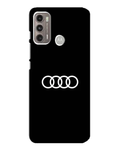 Чехол для Motorola MOTO G60 с картинкой «Audi White Logo»