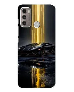 Чехол для Motorola MOTO G60 с картинкой «Ночной Lamborghini драйв»