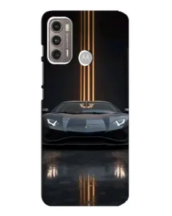 Чехол для Motorola MOTO G60 с картинкой «Lamborghini золотые линии»