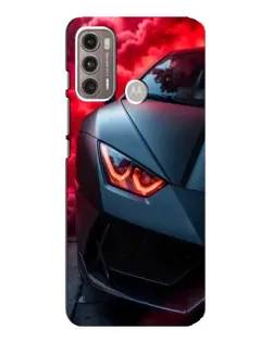 Чехол для Motorola MOTO G60 с картинкой «Lamborghini красное сияние»