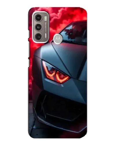 Чехол для Motorola MOTO G60 с картинкой «Lamborghini красное сияние»