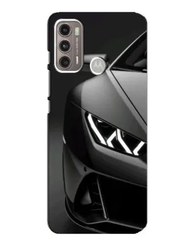 Чехол для Motorola MOTO G60 с картинкой «Lamborghini фары детализация»