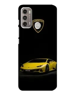 Чехол для Motorola MOTO G60 с картинкой «Lamborghini желтый акцент»