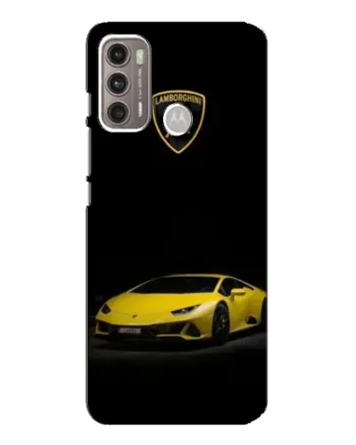 Чехол для Motorola MOTO G60 с картинкой «Lamborghini желтый акцент»