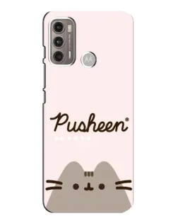 Чехол для Motorola MOTO G60 с картинкой «Pusheen логотип»