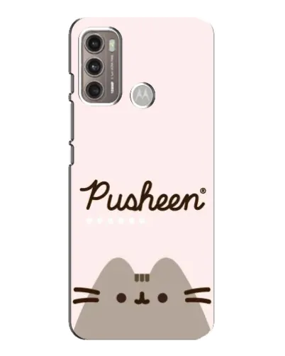 Чехол для Motorola MOTO G60 с картинкой «Pusheen логотип»