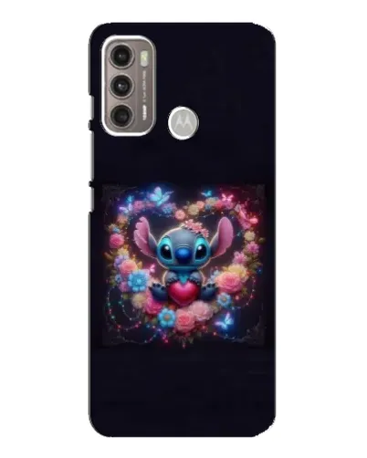 Чехол для Motorola MOTO G60 с картинкой «Stitch в цветах» Чехол для Motorola MOTO G60 с картинкой «Stitch в цветах»
