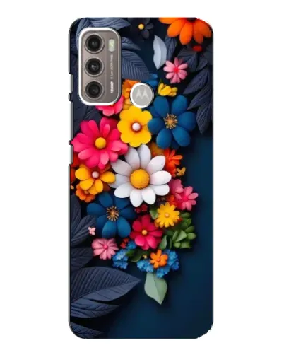 Чехол для Motorola MOTO G60 с картинкой «Цветочная феерия»