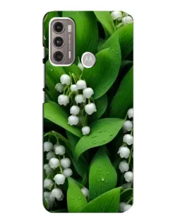 Чехол для Motorola MOTO G60 с картинкой «Ландыши в зелени»