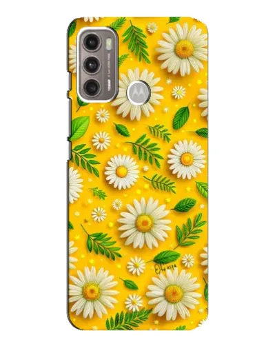 Чехол для Motorola MOTO G60 с картинкой «Ромашковое солнце»