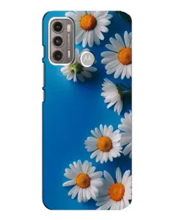 Чехол для Motorola MOTO G60 с картинкой «Белоснежные маргаритки»