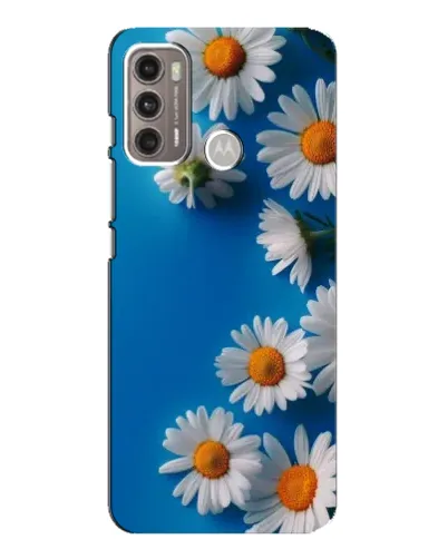 Чехол для Motorola MOTO G60 с картинкой «Белоснежные маргаритки»