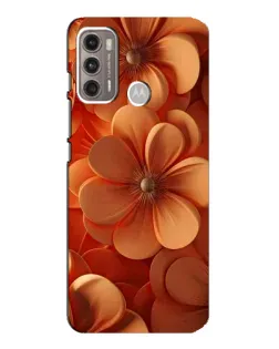 Чехол для Motorola MOTO G60 с картинкой «Оранжевый макро цветок»