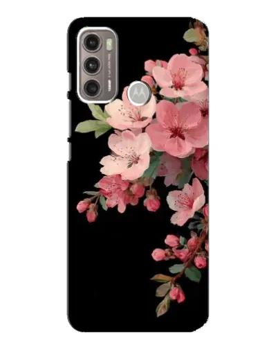 Чехол для Motorola MOTO G60 с картинкой «Розовая ветка сакуры»