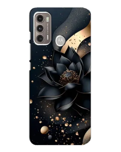 Чехол для Motorola MOTO G60 с картинкой «Черный лотос»