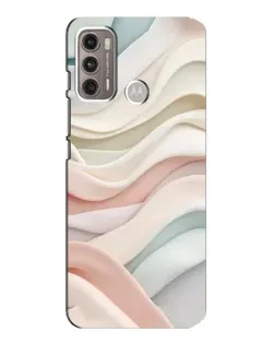 Чехол для Motorola MOTO G60 с картинкой «Пастельные нежные волны»