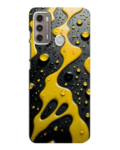 Чехол для Motorola MOTO G60 с картинкой «Жидкое желтое золото»
