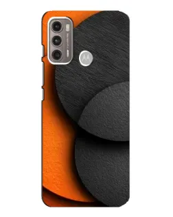Чехол для Motorola MOTO G60 с картинкой «Геометрия оранжевых кругов»